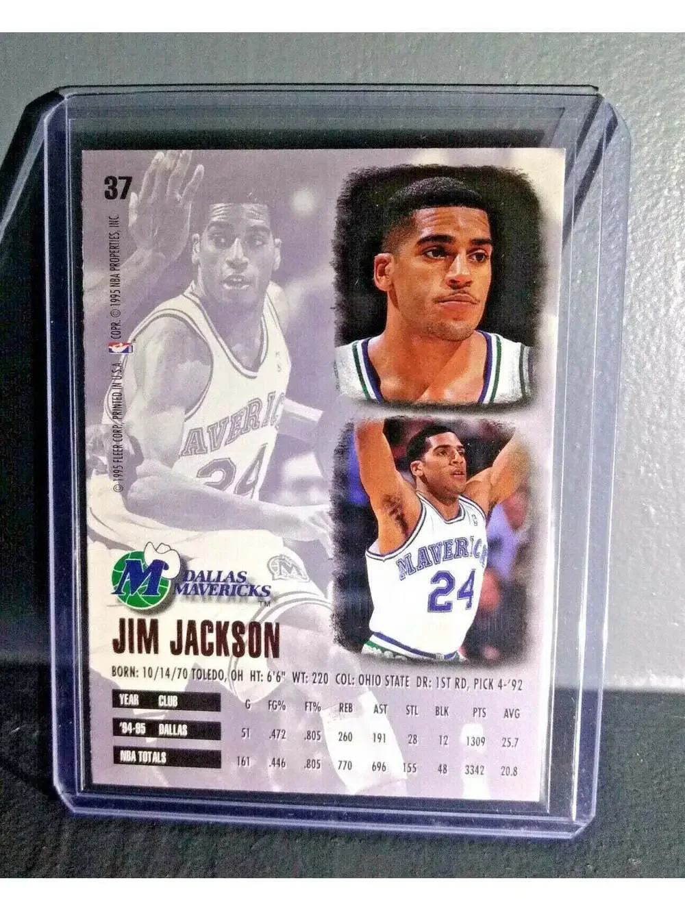 1995-96 Jim Jackson Fleer Ultra #37 Basketball Card